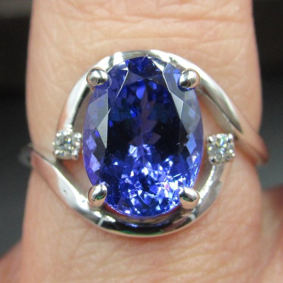 Jewelry - Size 6.25 14K White Gold 3.96 Carat Tanzanite Ring